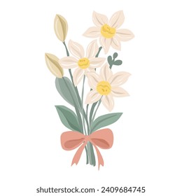 Hand Drawn Trumpet Flower Bouquet