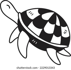 Hand Drawn turtle illustration isolated on background