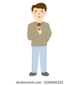 hand drawn tv news workers