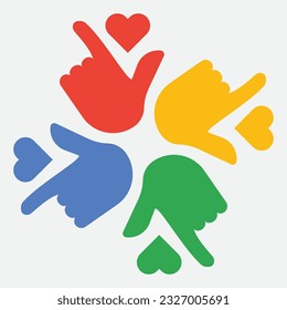 hand drawn twisted community logo illustration design