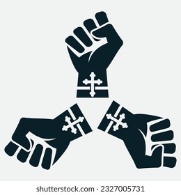 hand drawn twisted community logo illustration design