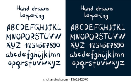 hand drawn type vector set