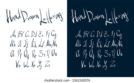 hand drawn type vector set