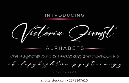Hand drawn typeface. Handwritten script alphabet isolated on white background. Handmade alphabet for your designs logo, posters, invitations, cards, etc