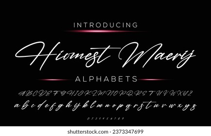 Hand drawn typeface. Handwritten script alphabet isolated on white background. Handmade alphabet for your designs logo, posters, invitations, cards, etc