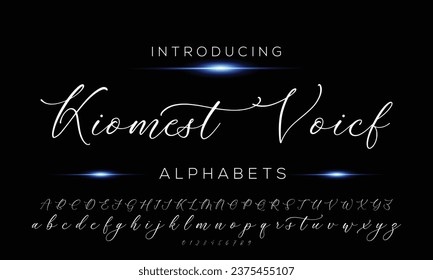 Hand drawn typeface. Handwritten script alphabet isolated on white background. Handmade alphabet for your designs logo, posters, invitations, cards, etc