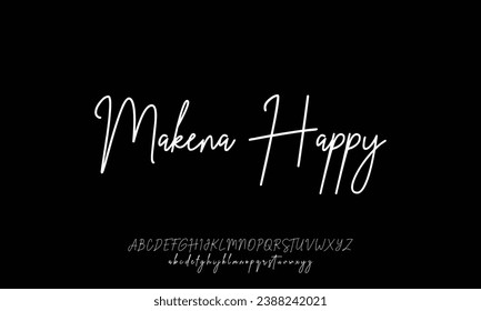 Hand drawn typeface. Handwritten script alphabet isolated on white background. Handmade alphabet for your designs logo, posters, invitations, cards, etc.