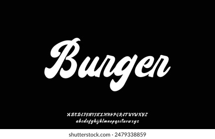 Hand drawn typeface. Handwritten script alphabet isolated on white background. Handmade alphabet for your designs logo, posters, invitations, cards, etc.