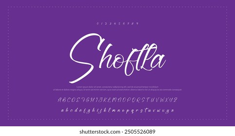 Hand drawn typeface. Handwritten script alphabet isolated on white background. Handmade alphabet for your designs logo, posters, invitations, cards, etc.