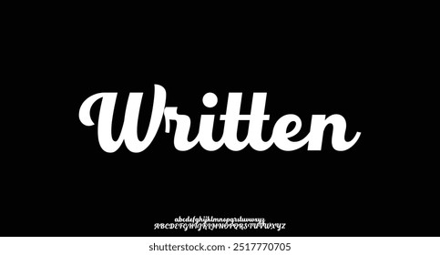 Hand drawn typeface. Handwritten script alphabet isolated on white background. Handmade alphabet for your designs logo, posters, invitations, cards, etc.