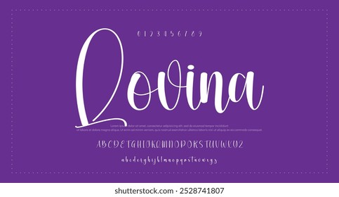 Hand drawn typeface. Handwritten script alphabet isolated on white background. Handmade alphabet for your designs logo, posters, invitations, cards, etc.