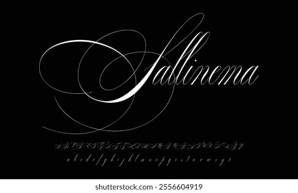 Hand drawn typeface. Handwritten script alphabet isolated on white background. Handmade alphabet for your designs logo, posters, invitations, cards, etc.