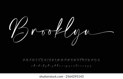 Hand drawn typeface. Handwritten script alphabet isolated on white background. Handmade alphabet for your designs logo, posters, invitations, cards, etc.