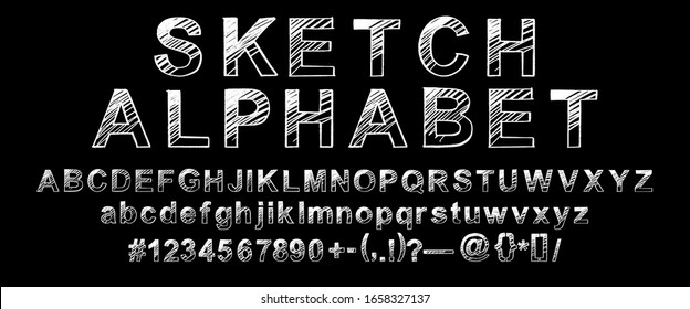 Hand Drawn Cyrillic Typeface On White Stock Vector (Royalty Free ...