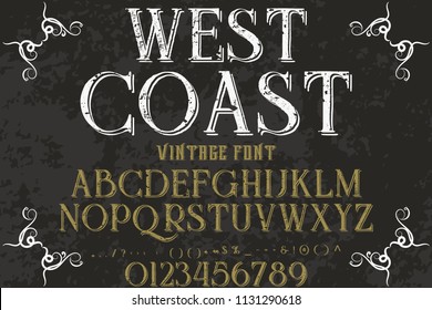 Hand drawn typeface set Brush painted characters lowercase and uppercase. Handwritten script font. Typography alphabet for your designs west coast