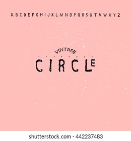 Hand drawn typeface, hand written vintage font named Circle.
