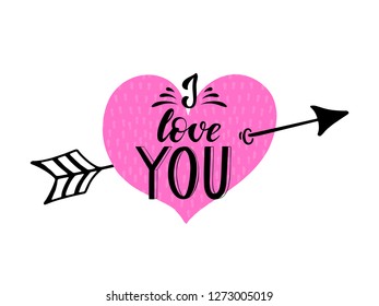 Hand Drawn Typography Lettering Phrase Love Stock Vector (Royalty Free ...