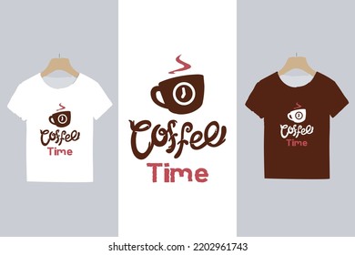 Hand drawn typography lettering phrase It's coffee time isolated on the white background. Fun calligraphy for typography greeting and invitation card or t-shirt print design.