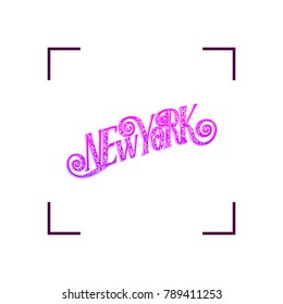 Hand drawn typography lettering phrase New York. Modern motivational calligraphy for typography poster and postcard or t shirt print.