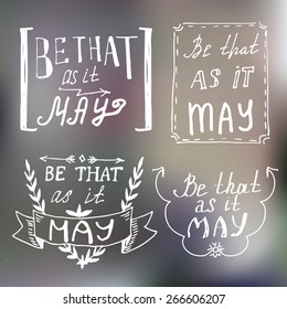 Hand drawn typography on blurred background