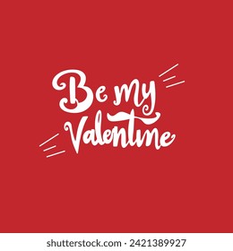 Postal de tipografía dibujada a mano: "Sé mi San Valentín"