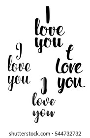 Hand drawn typography poster. Poster for lover, valentines day, save the date invitation. Collection: 
