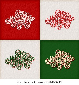 Hand drawn typography poster.Christmas vector typography. Merry Christmas - type design - vector illustration