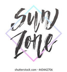 Hand drawn typography. Summer card with hand drawn brush lettering. Modern ink calligraphy for typography greeting card, save the date card or t-shirt print.