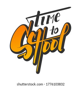 Hand Drawn Typography of Time to School Letter with Elegant Gradient Style