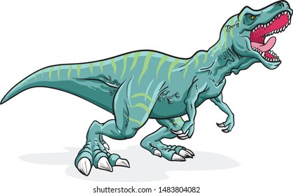 hand drawn tyrannosaurus illustration vector suitable for your graphic design project