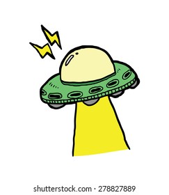 hand drawn ufo