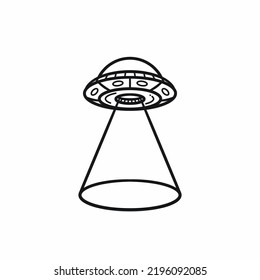 a hand drawn ufo illustration
