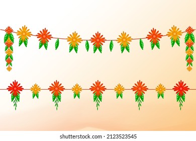 hand drawn ugadi garland illustration