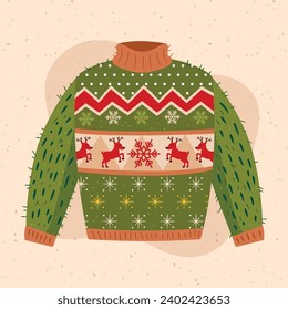 Hand Drawn Ugly Christmas Sweater