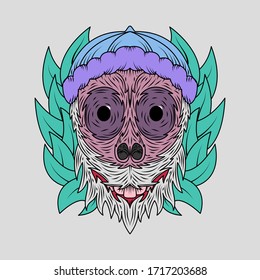 ilustración de vector facial fornida dibujada a mano para el pantalones, web, aplicación, medios sociales, afiche