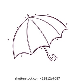 hand drawn umbrella vector illustration