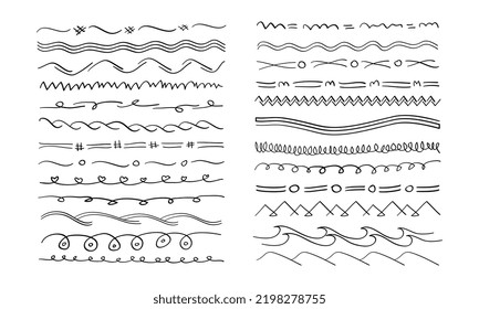 símbolo de subrayado dibujado a mano en estilo doodle