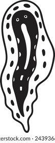 Hand Drawn undersea coral in flat style isolated on background