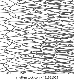 Hand drawn uneven scribble and irregular lines texture, vector illustration.