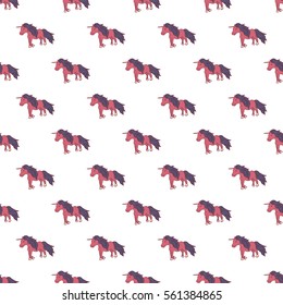 Hand drawn unicorn pattern. -stock vector