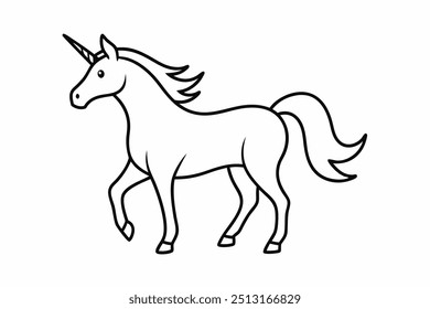 Handgezeichnetes Einhorn Vektor Cartoon Clipart Bezauberndes und skurriles Design für Kinder und Projekte
