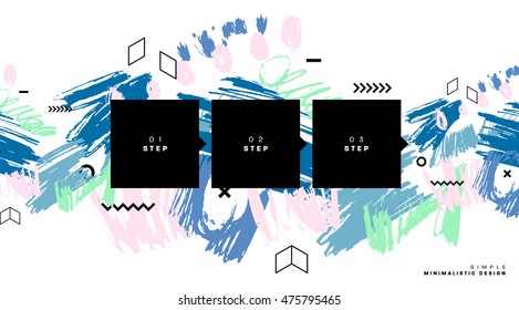 Hand Drawn Universal Art. Design for Flyers, Placards, Posters, Invitations, Brochures. Artistic Creative Template. Abstract Modern Style