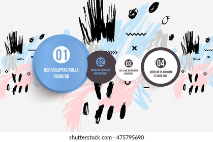 Hand Drawn Universal Art. Design for Flyers, Placards, Posters, Invitations, Brochures. Artistic Creative Template. Abstract Modern Style