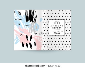 Hand Drawn Universal Art. Design for Flyers, Placards, Posters, Invitations, Brochures. Artistic Creative Template. Abstract Modern Style