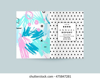 Hand Drawn Universal Art. Design for Flyers, Placards, Posters, Invitations, Brochures. Artistic Creative Template. Abstract Modern Style