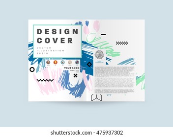 Hand Drawn Universal Art. Design for Flyers, Placards, Posters, Invitations, Brochures. Artistic Creative Template. Abstract Modern Style