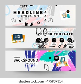 Dibujo a mano de arte universal. Diseño para volantes, carteles, carteles, invitaciones, folletos. Plantilla artística creativa. Resumen Estilo moderno