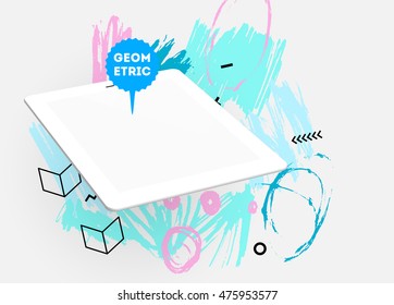 Hand Drawn Universal Art. Design for Flyers, Placards, Posters, Invitations, Brochures. Artistic Creative Template. Abstract Modern Style