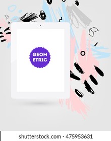 Hand Drawn Universal Art. Design for Flyers, Placards, Posters, Invitations, Brochures. Artistic Creative Template. Abstract Modern Style