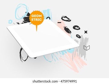 Dibujo a mano de arte universal. Diseño para volantes, carteles, carteles, invitaciones, folletos. Plantilla artística creativa. Resumen Estilo moderno